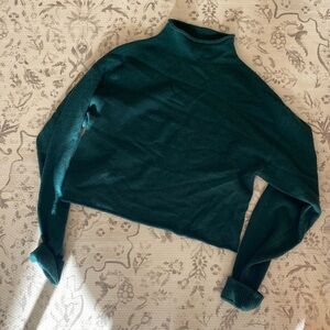 The Reformation cashmere mock neck cropped sweater